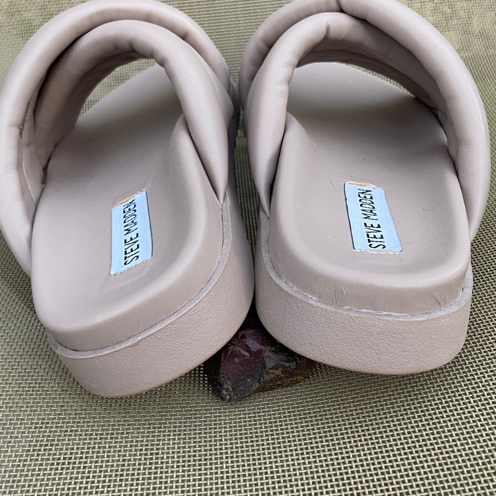 Gently-Worn Sz-8 Steve Madden Beige/Pink Chunky Sandals-No Scuffs/Stains/Flaws🙌 - Picture 11 of 16